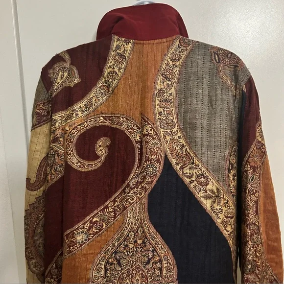 Mirasol Full Length Duster Beautiful Multicolor Jacket Sz: L - Picture 9 of 10